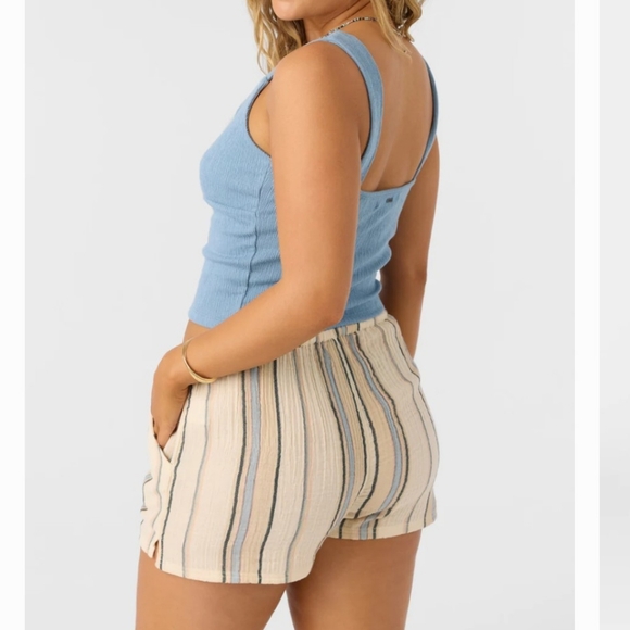 O'Neill Brenda Stripe Cotton Shorts - Picture 3 of 5